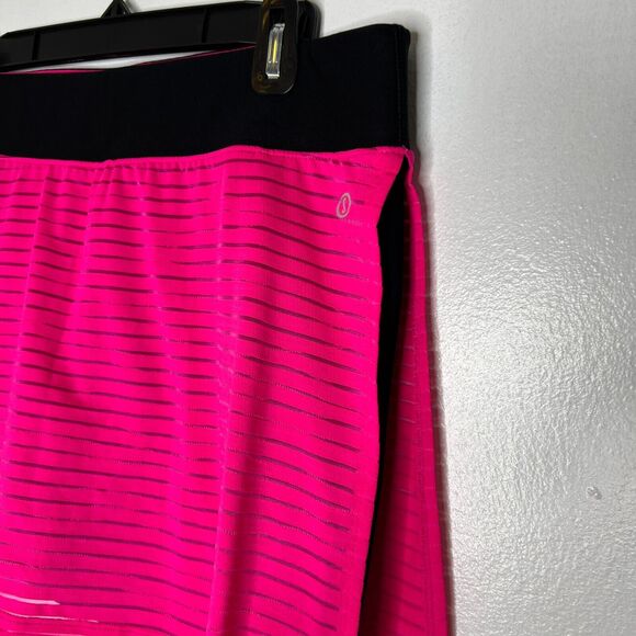 Spalding Women's L Hot Pink Striped Active Tennis Skirt Skort Size Large - Picture 2 of 10